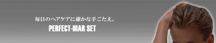 毎日のヘアケアに確かな手ごたえ。PERFECT-HIAR SET
    　メンズコスメ 男性化粧品通販｜ザスインターナショナル