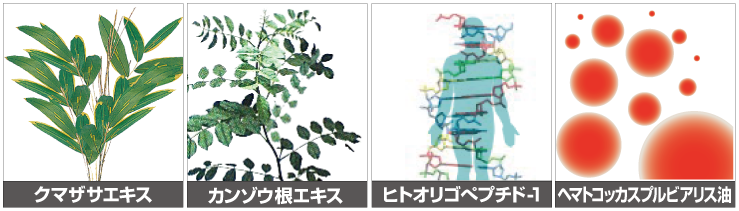 クマザサエキス,カンゾウ根エキス,ヒトオリゴペプチド-1,ヘマトコッカスプルビアリス油,
｜男性化粧品・メンズコスメ通販のザス-zas　