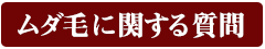 ムダ毛に関する質問｜男性化粧品・メンズコスメ通販のザス-zas